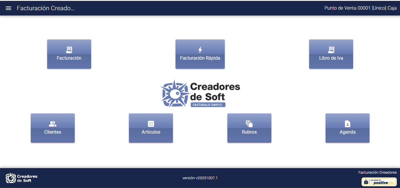 pantalla-principal-software-facturacion-electronica software facturacion electronica