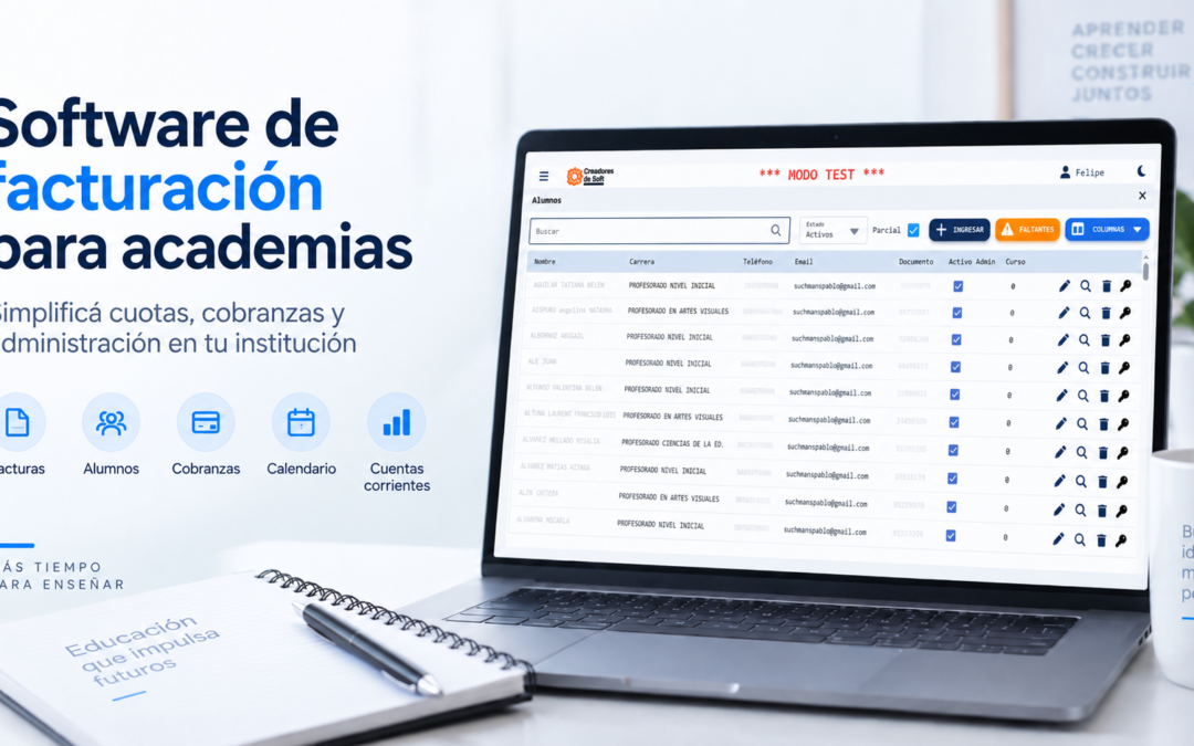 Software de facturación para academias: cómo simplificar cuotas, cobranzas y administración